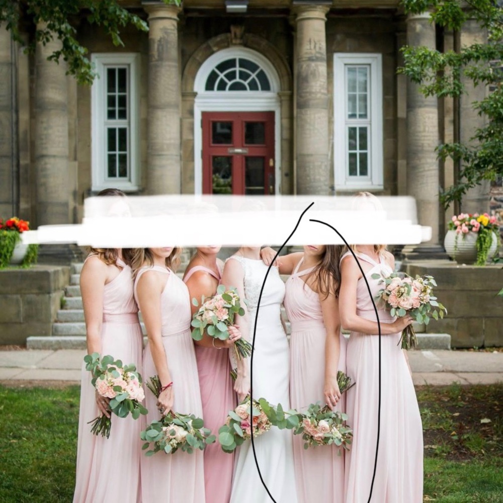 Bridesmaid dress (petal pink, long)